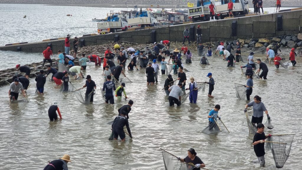 충남 서산시가 삼길포항 일원에서 24일부터 25일까지 개최하는 제18회 삼길포우럭축제에서 방문객들이 시원한 여름 추억을 만끽하고 있습니다.